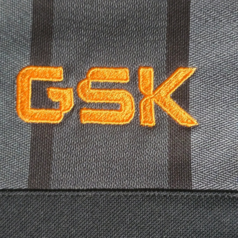 TravisMathew Polo Shirt Men XL Charcoal Grey GSK Logo Performance Golf - Picture 8 of 15